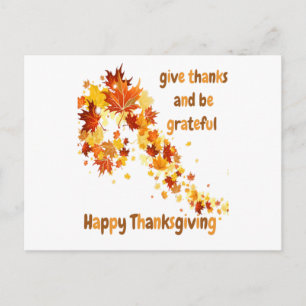 Give Thanks And Be Grateful Holiday Postcard
