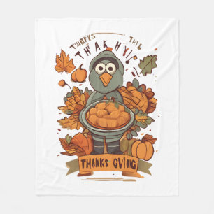 Give Thanks and Share Love Fleece Blanket