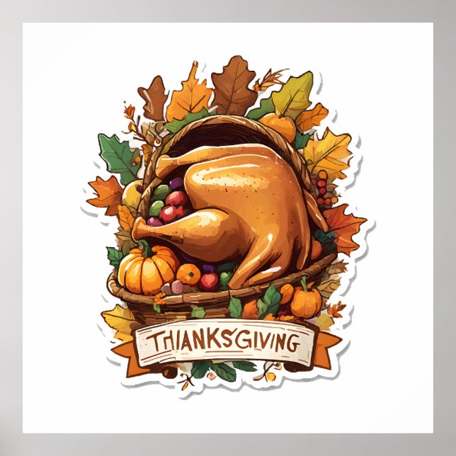 Give Thanks and Share Love Poster (Front)