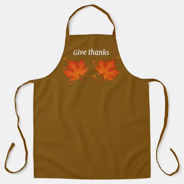 Give Thanks Autumn Apron (Front)