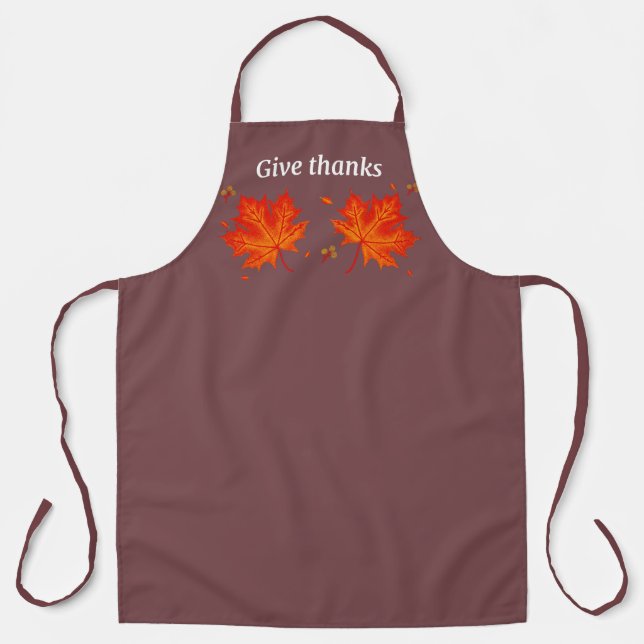 Give Thanks Autumn Apron (Front)