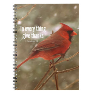 Give Thanks Bible Verse Spiral Notebook
