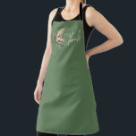 Give Thanks Boho Fall Floral Thanksgiving Apron<br><div class="desc">A dark green Thanksgiving themed apron featuring the expression "give thanks". The design is accented with elegant fall boho flowers.</div>