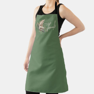 Give Thanks Boho Fall Floral Thanksgiving T-Shirt Apron