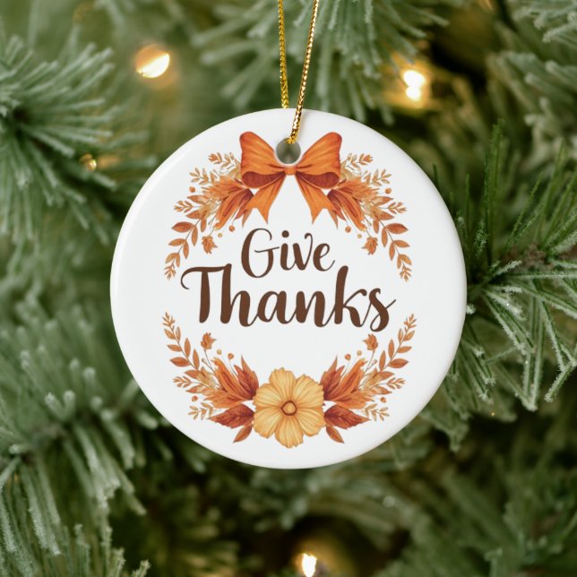Give Thanks Ceramic Tree Decoration (Tree)