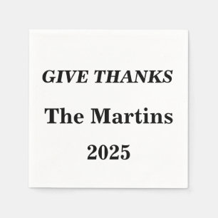 Give Thanks Custom Napkins – Thanksgiving 2025