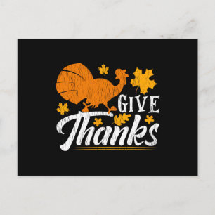 Give Thanks Family Kids Matching Thanksgiving Gift Postcard
