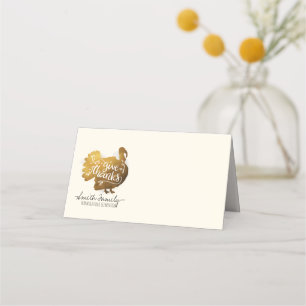 Give Thanks Family Thanksgiving Celebration Place Card
