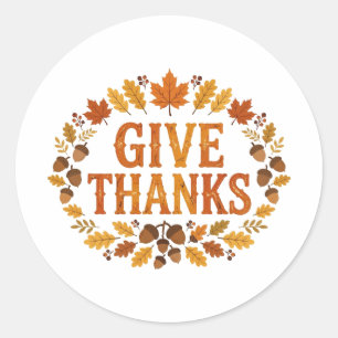 Give Thanks Farmhouse Sticker
