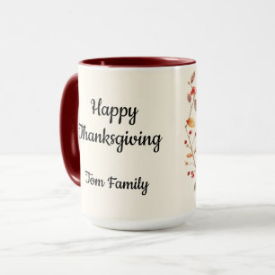 Give Thanks Grateful Heart Autumn Thanksgiving Mug
