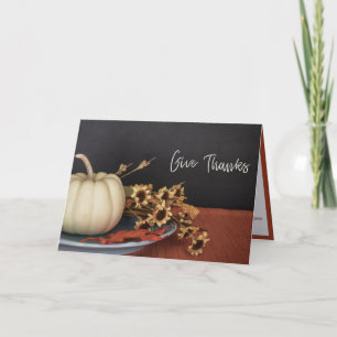 Give Thanks Holiday Thanksgiving Custom Message Card