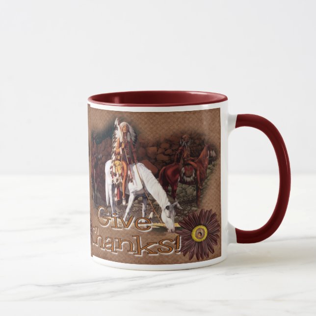 Give thanks indian coffee mug (Right)