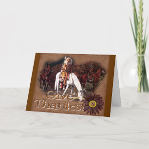 give thanks indian greeting card