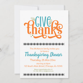 Give thanks invitation