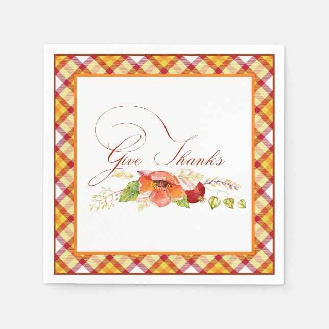 Give Thanks Napkins (Front)