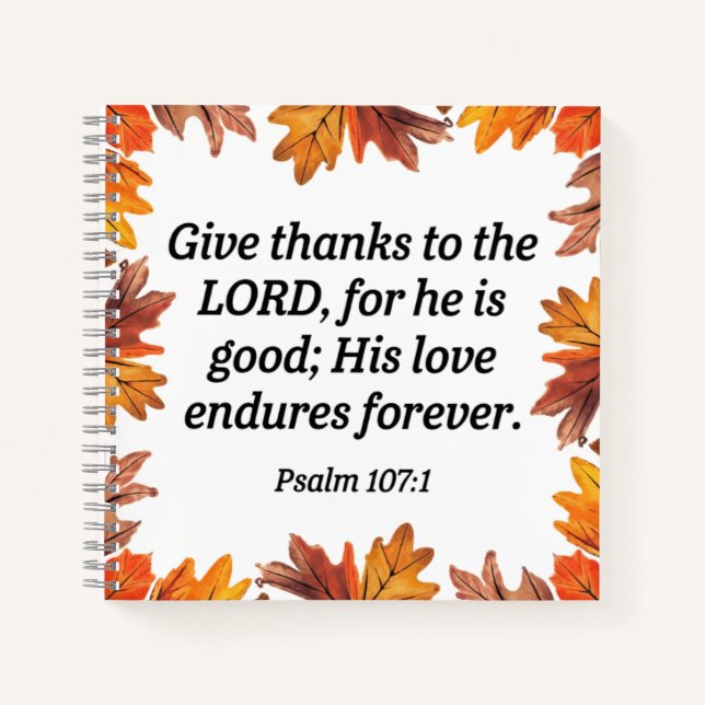Give Thanks Notebook (Front)