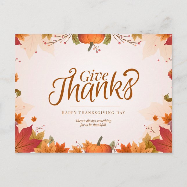 Give Thanks Postcard (Front)