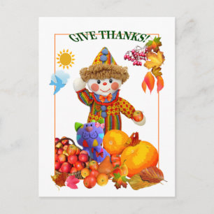 GIVE THANKS! ~ Postcard 4 Kids