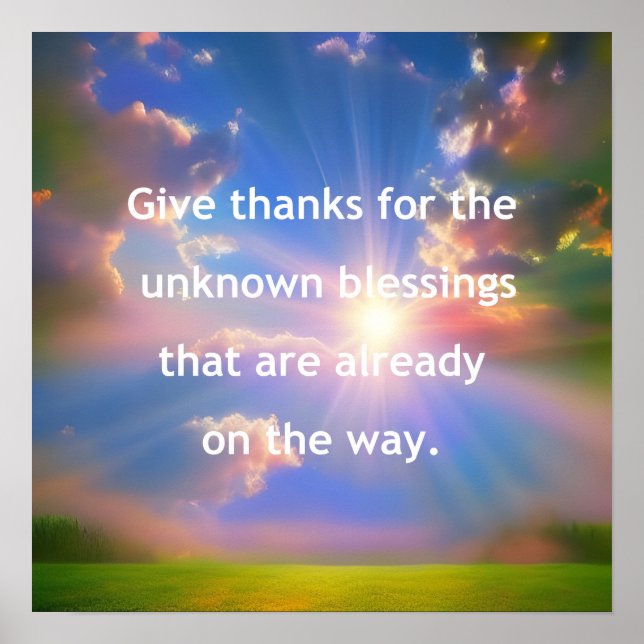 Give Thanks  Poster (Front)