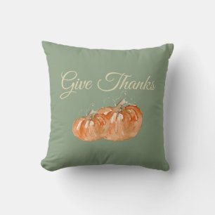 Give Thanks Pumpkin Cushion