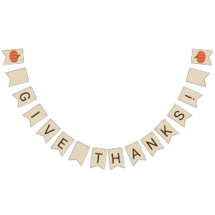 Give Thanks Pumpkin Thanksgiving Bunting