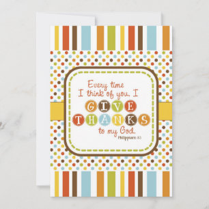 GIVE THANKS Scripture Thanksgiving Card