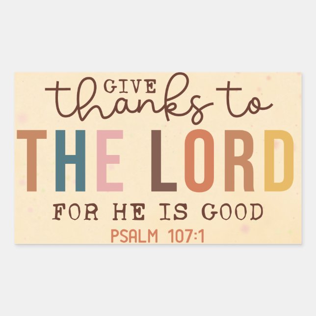 Give Thanks Sticker (Front)