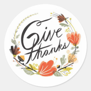 Give Thanks Stickers