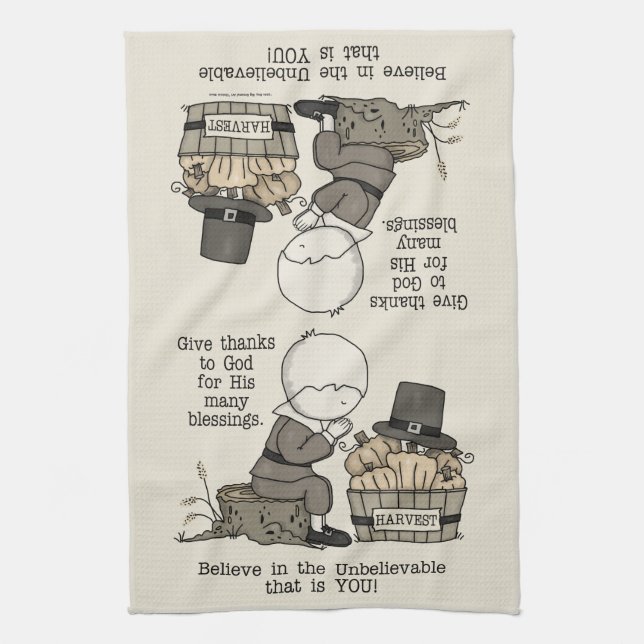 Give Thanks Tea Towel (Vertical)