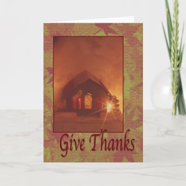 Give Thanks Thank You Card (Front)