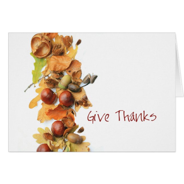 Give thanks   Thanksgiving Card (Front Horizontal)