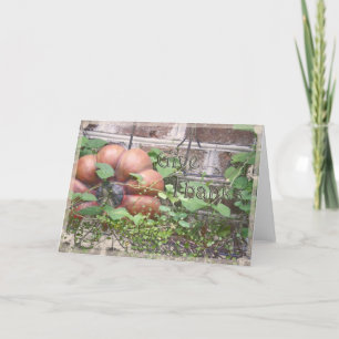 "Give Thanks" Thanksgiving Day Holiday Card