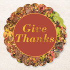 Give Thanks Thanksgiving Floral Leaves