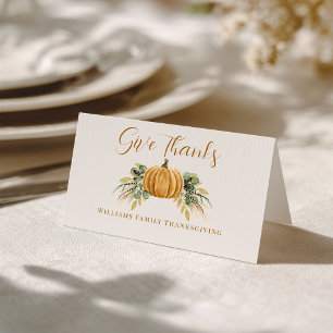 Give Thanks Thanksgiving Gratitude Place Card