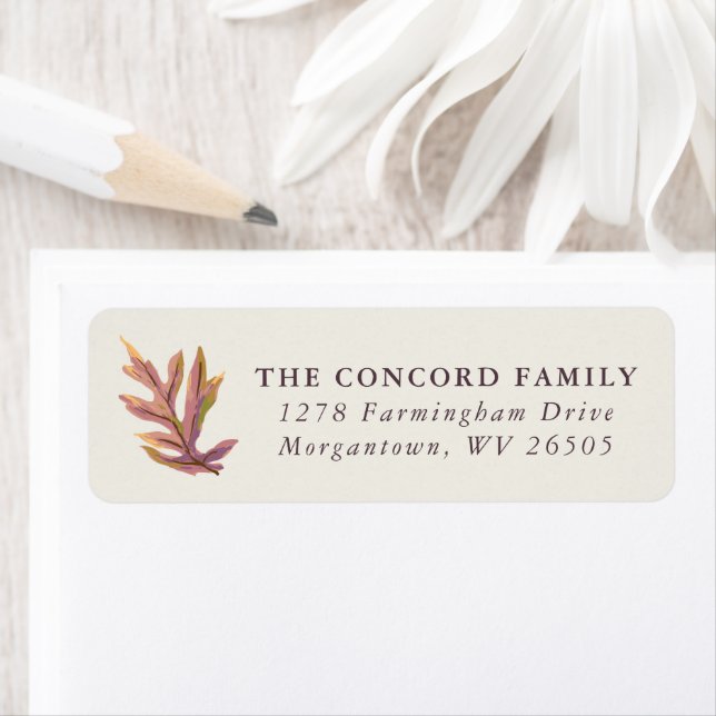 Give Thanks Thanksgiving return address label (Insitu)