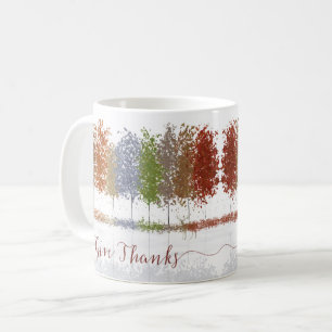 Give Thanks Thanksgiving Trees and Lone Deer Coffee Mug