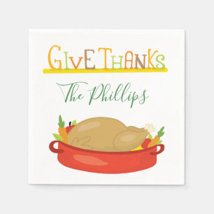 Give Thanks this Thanksgiving Napkin