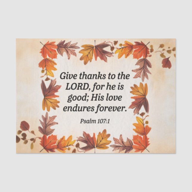 Give Thanks Tissue Paper (Front)