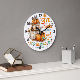 Give Thanks To... Large Clock