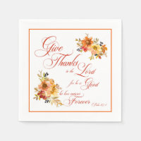 Give Thanks to the Lord fall watercolor floral Nap