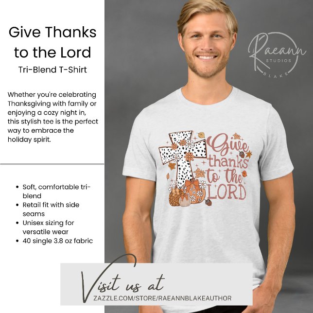 "Give Thanks to the Lord" Men's Tri-Blend Shirt (Creator Uploaded)