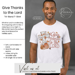 "Give Thanks to the Lord" Men's Tri-Blend Shirt