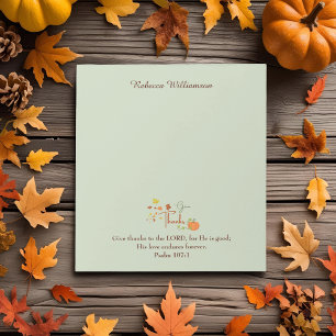 Give Thanks to the LORD   Personalised Christian  Notepad