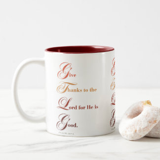 Give Thanks Two-Tone Coffee Mug