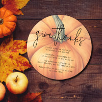 Give Thanks Unique Watercolor Pumpkin Thanksgiving