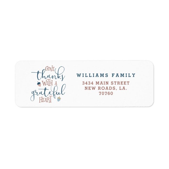 Give Thanks With a Grateful Heart (Front)