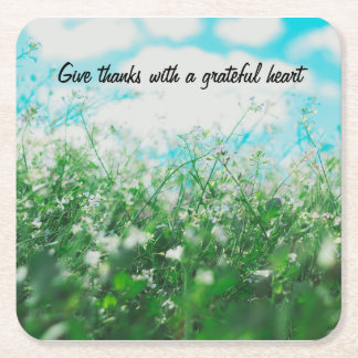 Give thanks with a grateful heart coaster set of 6