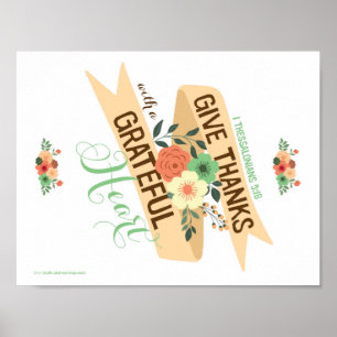 Give Thanks With a Grateful Heart Print