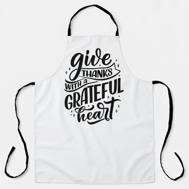 Give Thanks With Gratefull Hearts  Apron (Front)