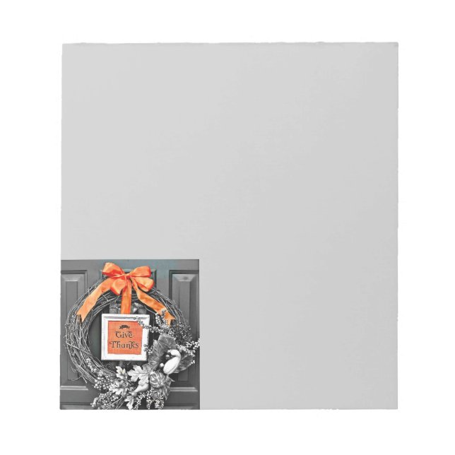 Give Thanks Wreath Notepad (Front)